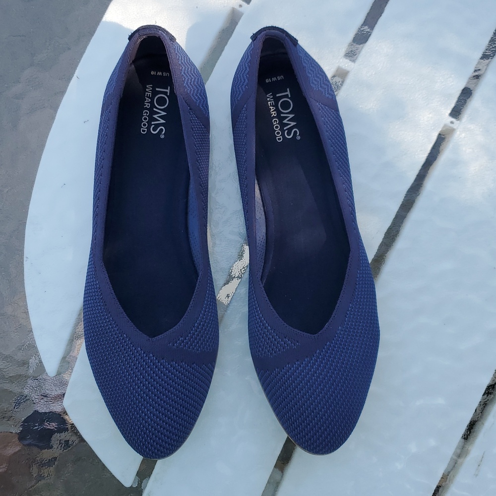 Toms Jutti Neat Navy Repreve Engineered Knit Women's Size 10. GUC With Box - Picture 5 of 10